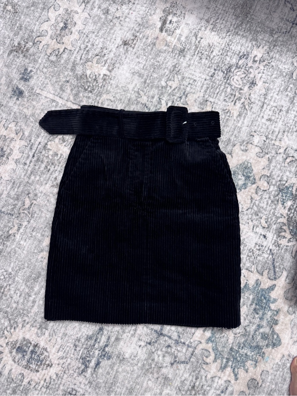 Sandro Paris Corduroy, 20” Belted Mini Skirt size 0